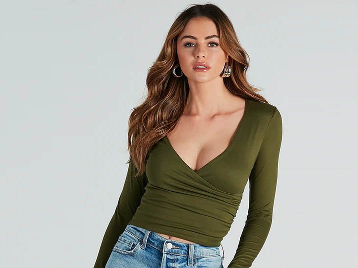 V-neck top