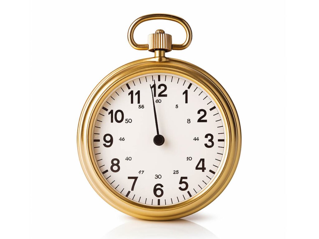 The image features a clock or a stopwatch symbolizing time measurement.