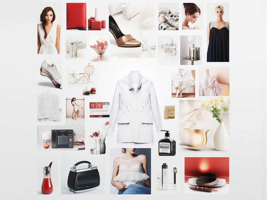 The image features a collage or grid showcasing a selection of popular products.