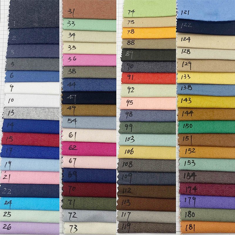 Denim fabric color card