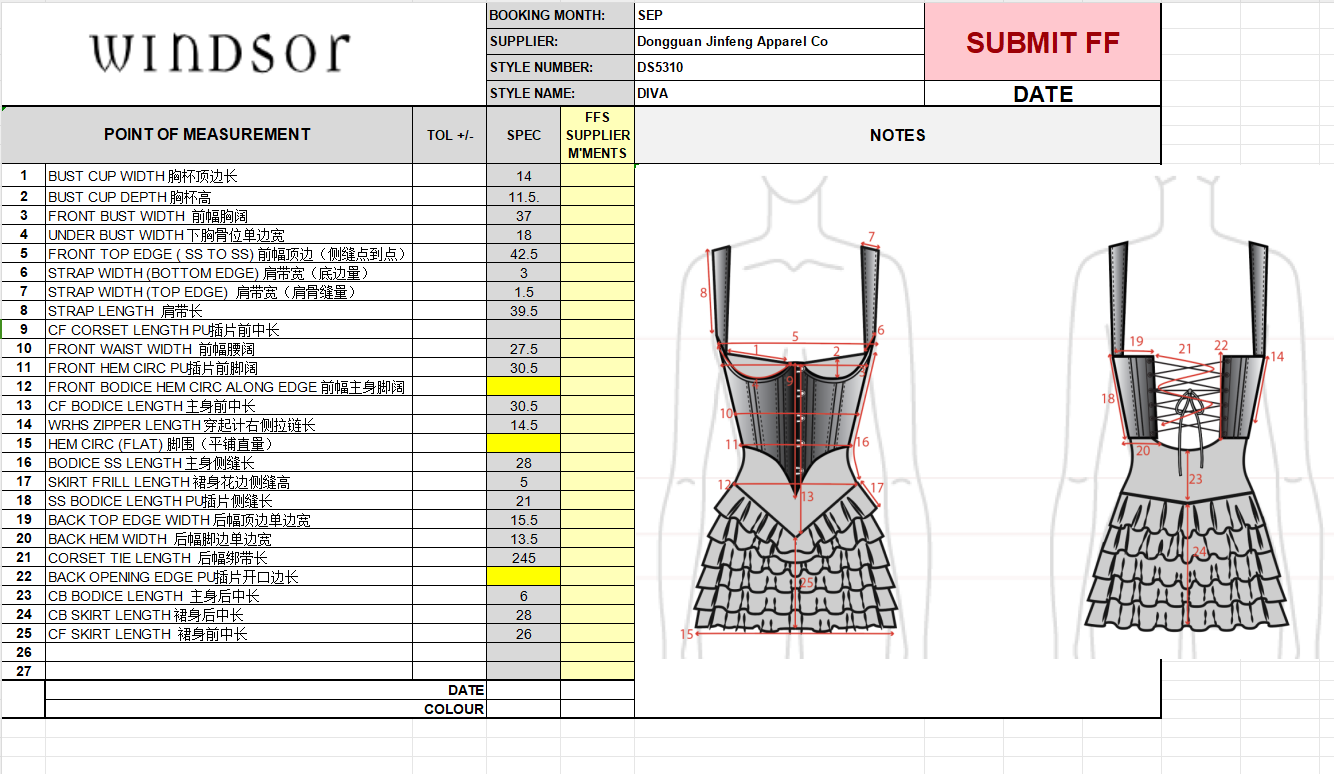 Garment Measurement Chart vs. Size Chart: Key Differences