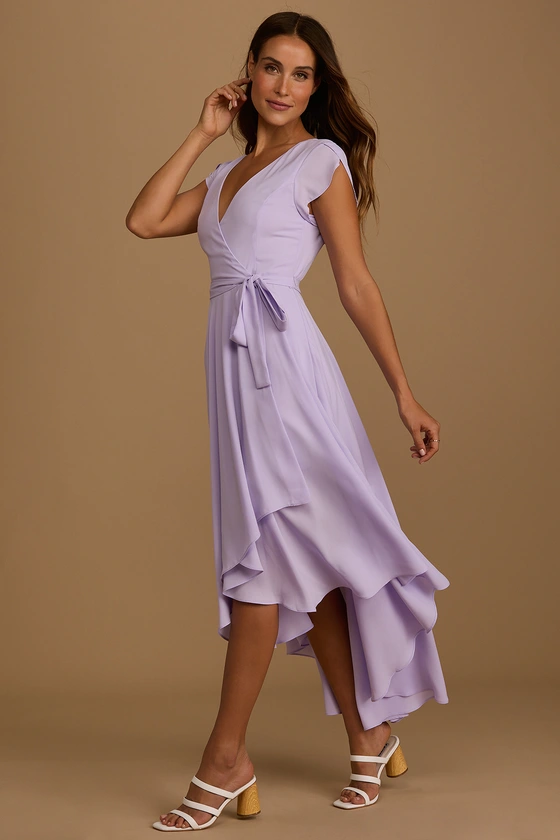 French Countryside Lavender High-Low Dress side