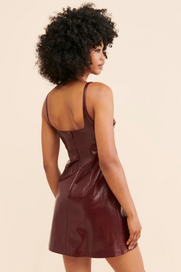 Patent Vegan Leather Dress back