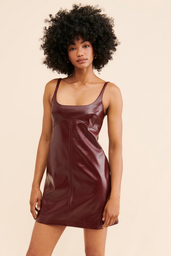 Patent Vegan Leather Dress front