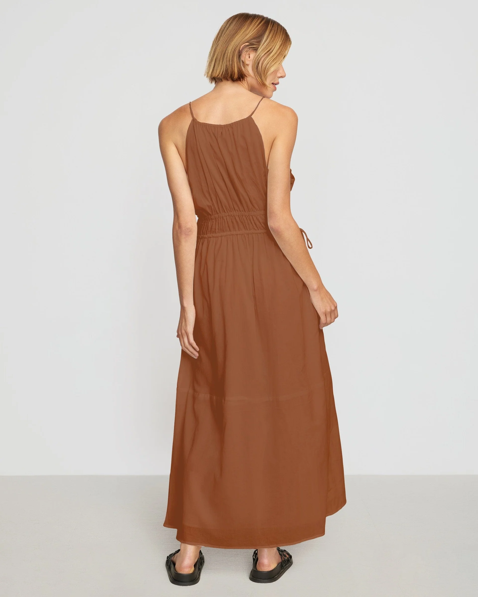 Sculpted Cinched-Waist Dress back