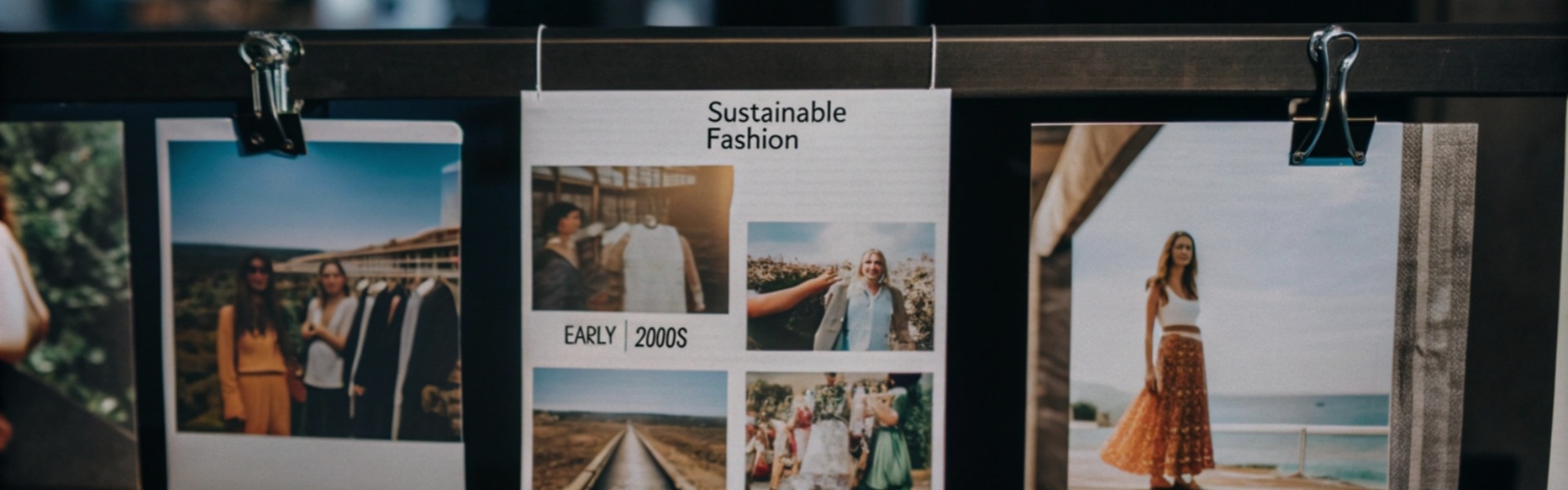 The evolution of sustainable fashion over time and its visual storytelling.