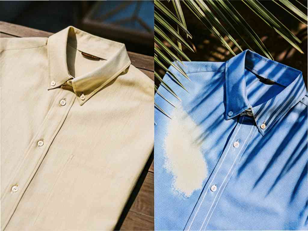 Sun-reactive color changing shirts under natural light